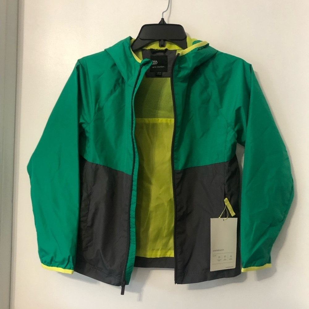 Target All In Motion Windbreaker‎ Jacket with Hood Kids Medium 8/10 - Picture 5 of 6